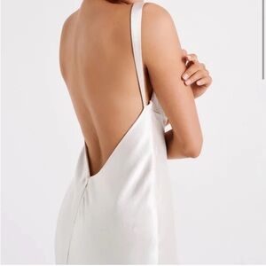 Meshki White Backless Dress